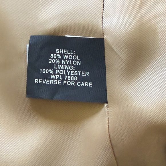 Anne Klein Wool with 4 Button Front Camel Size M - Picture 14 of 16